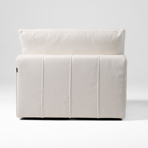 Divani Casa Vicki Modern Off White Fabric Modular Armless Seat Model VGKK-KF.8033-1.5SEAT-IVORY