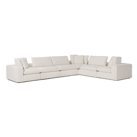 Divani Casa Vicki Modern Off White Fabric Modular Armless Seat Model VGKK-KF.8033-1.5SEAT-IVORY