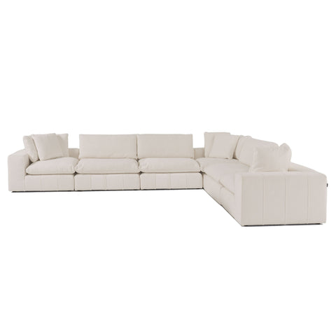 Divani Casa Vicki Modern Off White Fabric Modular Armless Seat Model VGKK-KF.8033-1.5SEAT-IVORY