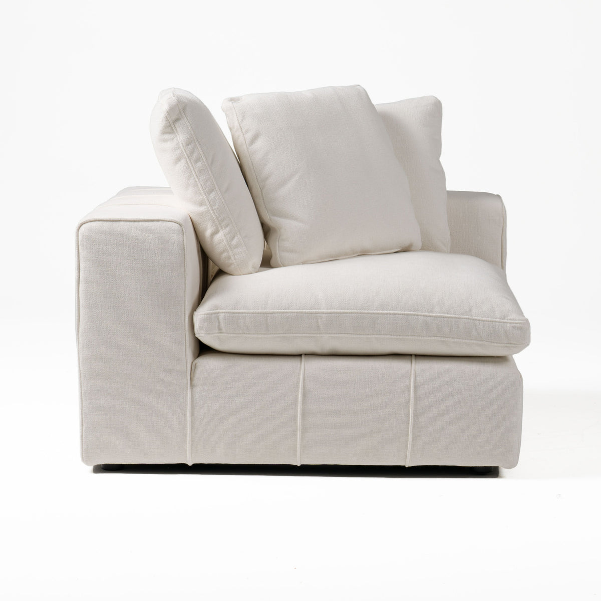 Divani Casa Vicki Modern Off White Fabric Modular Corner Seat Model VGKK-KF.8033-CORNER-IVORY