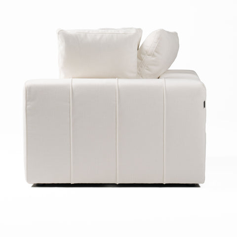 Divani Casa Vicki Modern Off White Fabric Modular Corner Seat Model VGKK-KF.8033-CORNER-IVORY