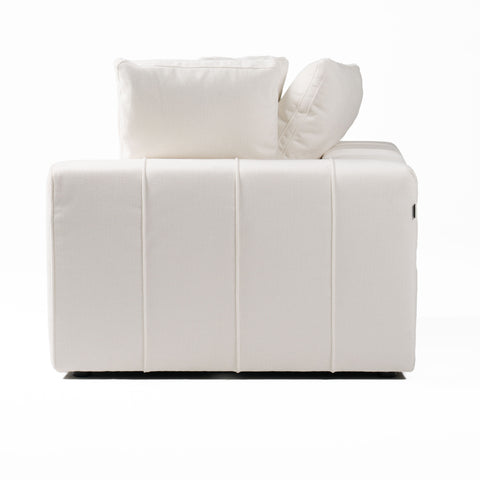 Divani Casa Vicki Modern Off White Fabric Modular Sectional Sofa Model VGKK-KF.8033-SECT-IVORY