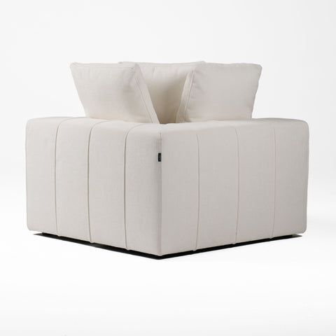 Divani Casa Vicki Modern Off White Fabric Modular Corner Seat Model VGKK-KF.8033-CORNER-IVORY