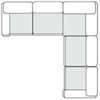 Divani Casa Vicki Modern Off White Fabric Modular Sectional 5 Piece Sectional Model VGKV-KF.8033-MOD-IVORY-5-Piece Sectional