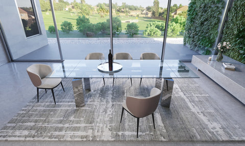 Modrest Viking Modern Extendable Glass Dining Table Model VGYFDT8180S-DT
