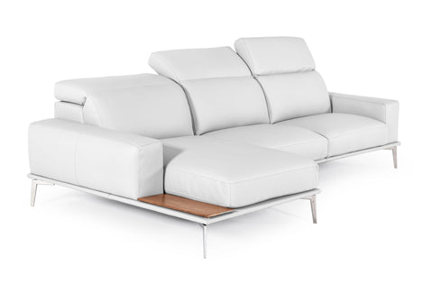 Lamod Italia Villeneuve Modern White Italian Left Facing Sectional Sofa Model VGNTVILLENEUVE-WHTX-LAF-SECT