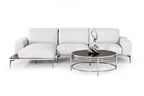 Lamod Italia Villeneuve Modern White Italian Left Facing Sectional Sofa Model VGNTVILLENEUVE-WHTX-LAF-SECT