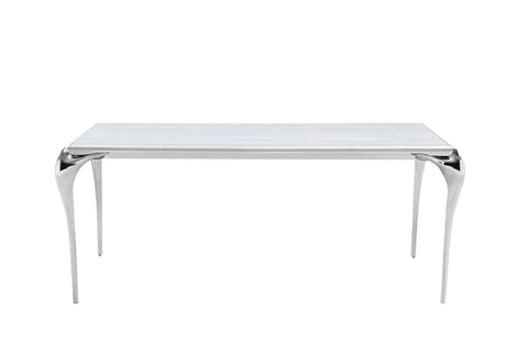 Modrest Vince Modern Faux Marble & Stainless Steel Dining Table Model VGZAT107-DT-1