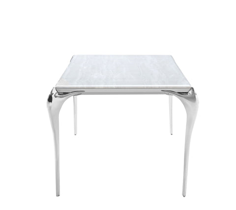Modrest Vince Modern Faux Marble & Stainless Steel Dining Table Model VGZAT107-DT-1