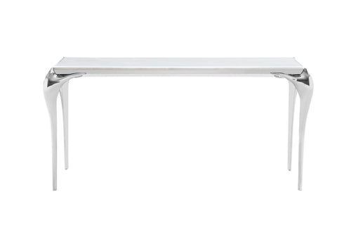 Modrest Vince Faux Marble & Stainless Steel Console Table Model VGZAX107-GRY