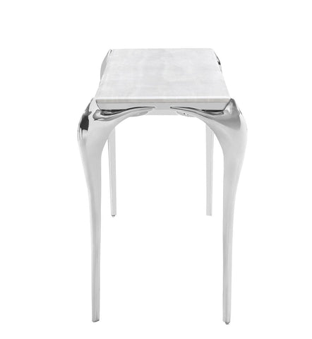 Modrest Vince Faux Marble & Stainless Steel Console Table Model VGZAX107-GRY