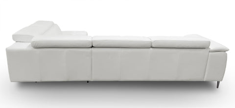 Lamod Italia Viola Italian Contemporary Grey Leather Right Facing Sectional Sofa Model VGCCVIOLA-KIM-GRY-RAF-SECT