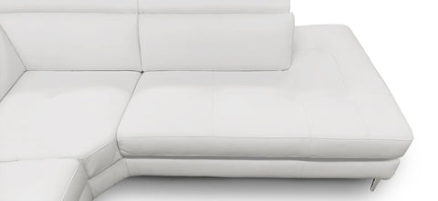 Lamod Italia Viola Italian Contemporary Grey Leather Left Facing Sectional Sofa Model VGCCVIOLA-KIM-GRY-LAF-SECT