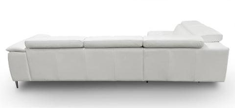 Lamod Italia Viola Italian Contemporary Grey Leather Left Facing Sectional Sofa Model VGCCVIOLA-KIM-GRY-LAF-SECT