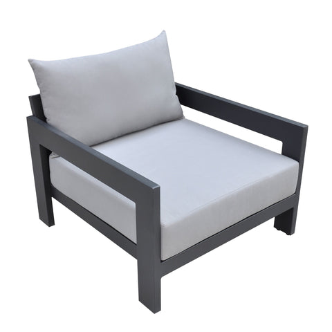 Divani Casa Wake Modern Charcoal Outdoor Lounge Chair By VIG Furniture