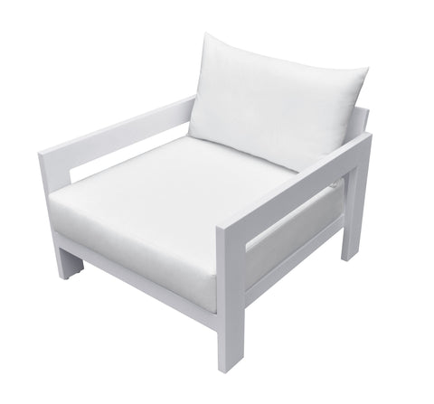 Divani Casa Wake Modern White Outdoor Lounge Chair By VIG Furniture