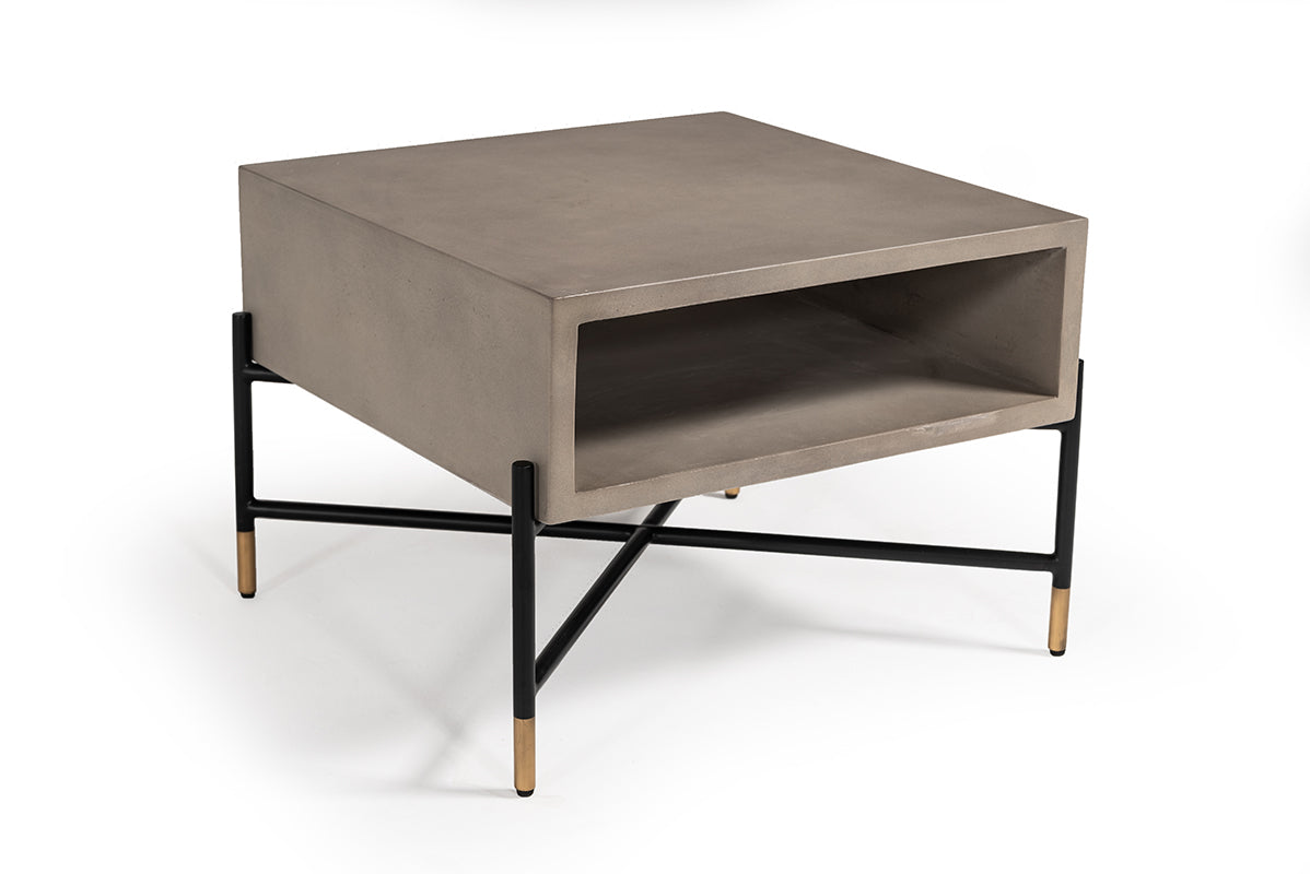 Modrest Walker Modern Concrete & Metal Coffee Table Model VGLBROKY-CF63