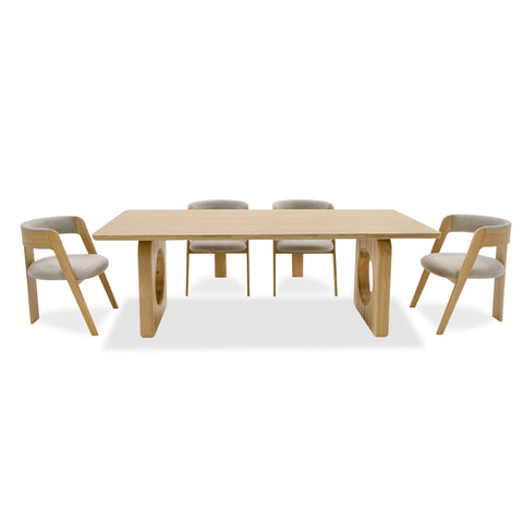 Modrest Washington Modern Natural Oak Rectangular Dining Table Model VGME121257-DT