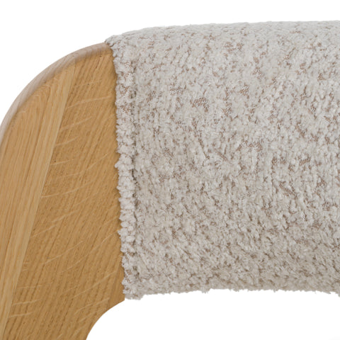 Modrest Vegas Modern Cream Fabric & Natural Oak Dining Chair (Set Of 2) Model VGME121259-CRM-DC