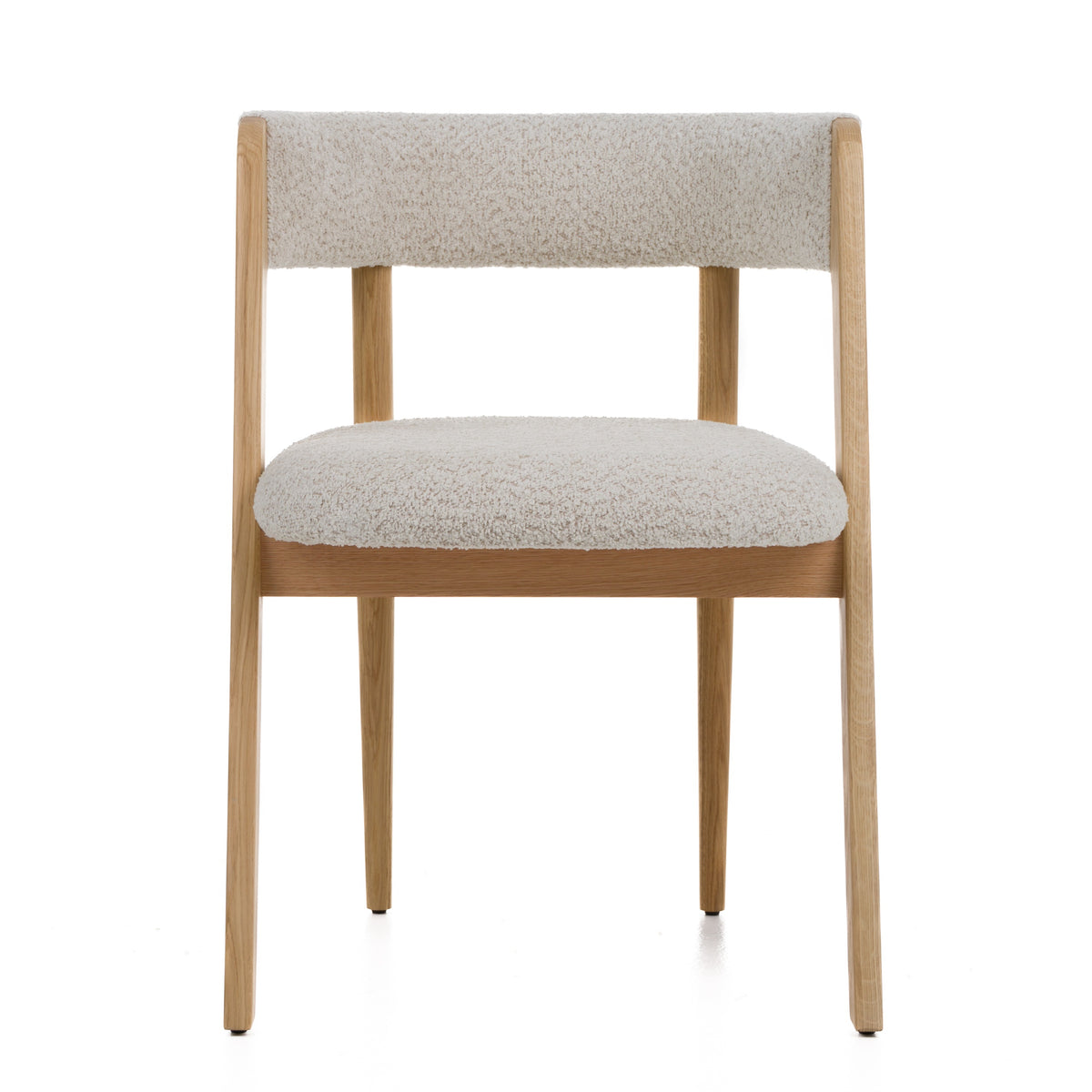 Modrest Vegas Modern Cream Fabric & Natural Oak Dining Chair (Set Of 2) Model VGME121259-CRM-DC