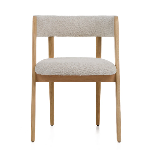 Modrest Vegas Modern Cream Fabric & Natural Oak Dining Chair (Set Of 2) Model VGME121259-CRM-DC