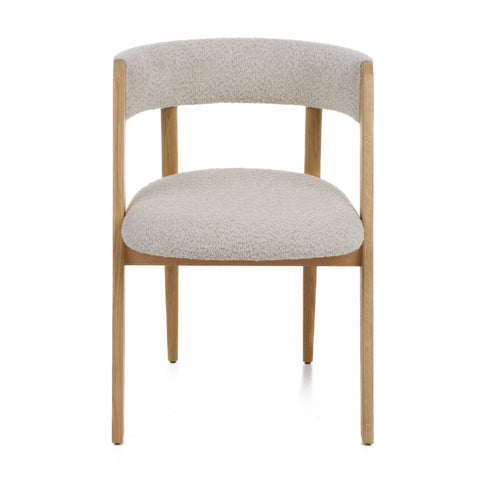 Modrest Vegas Modern Cream Fabric & Natural Oak Dining Chair (Set Of 2) Model VGME121259-CRM-DC