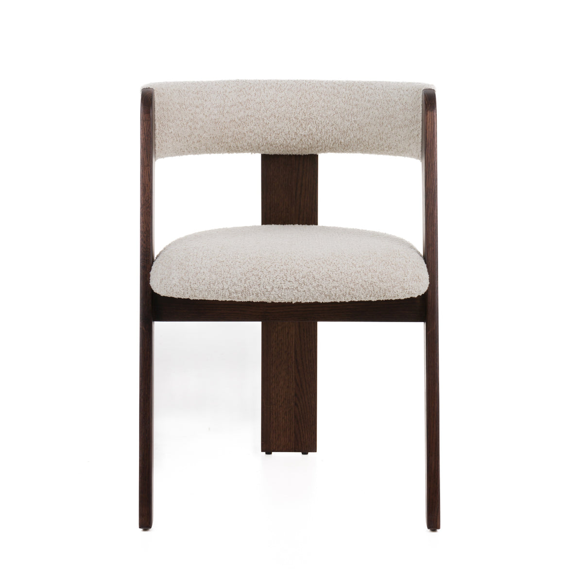 Modrest Washington Modern Cream Fabric & Brown Oak Dining Chair (Set Of 2) Model VGME121259-CRM-DC-1