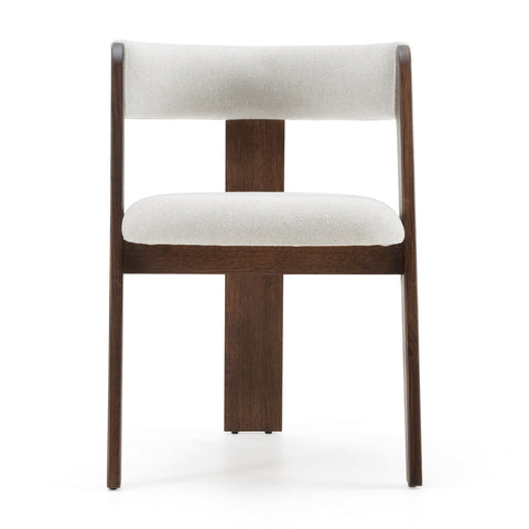 Modrest Washington Modern Off White Fabric & Brown Oak Dining Chair (Set Of 2) Model VGME121259-OFFBRN-DC-1