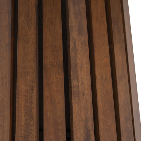 Modrest Weiss Mid Century Modern Walnut Round Dining Table & 6 Chair Set Model VGMAMIT-5346-MI-1181-SET