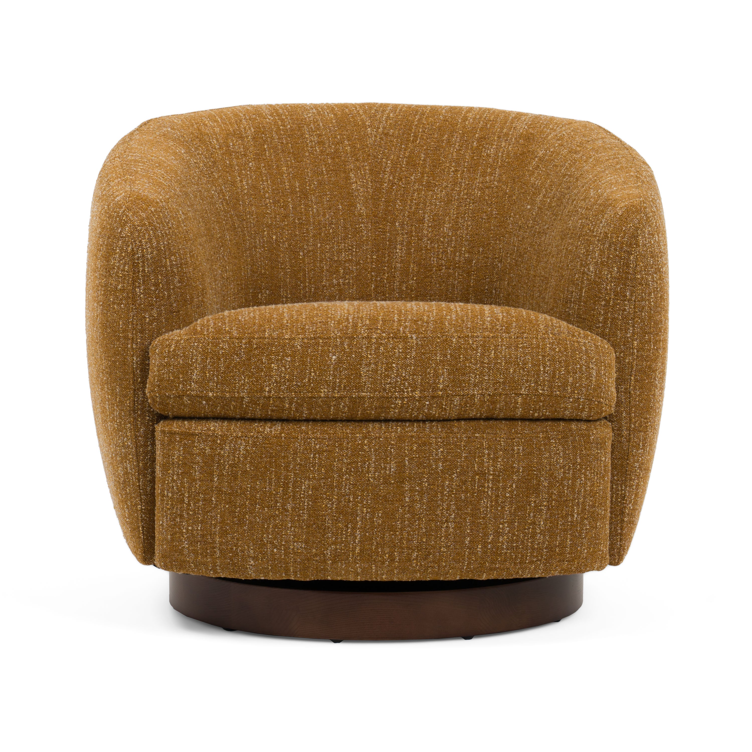 Divani Casa Wendt Modern Mustard Fabric Swivel Accent Chair Model VGKK-KF.A1098-MUS