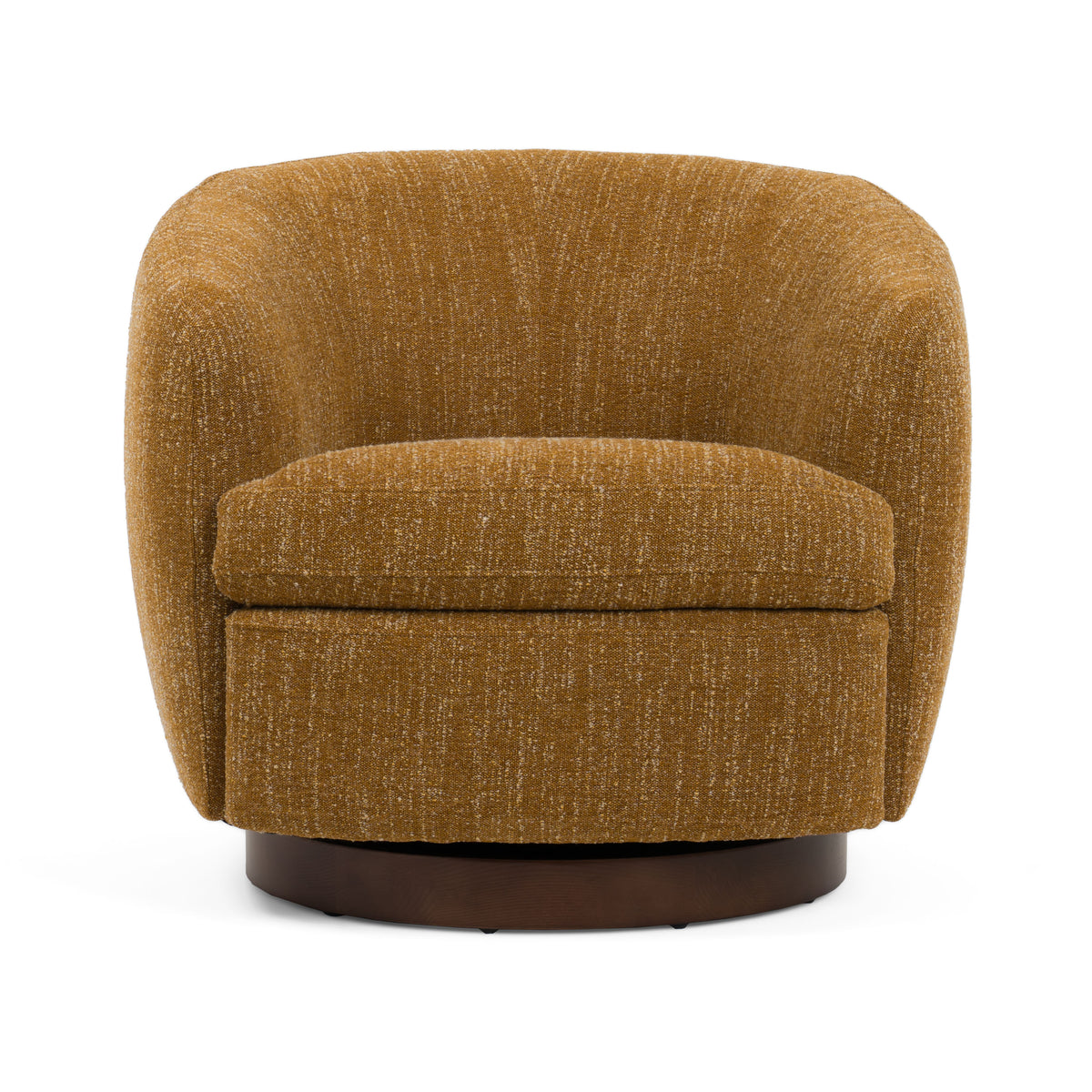 Divani Casa Wendt Modern Mustard Fabric Swivel Accent Chair Model VGKK-KF.A1098-MUS