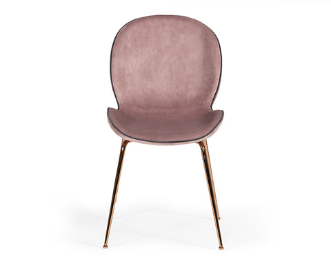 Modrest Wendy Modern Pink Velvet & Rosegold Dining Chair (Set Of 2) Model VGHR3393-PNK