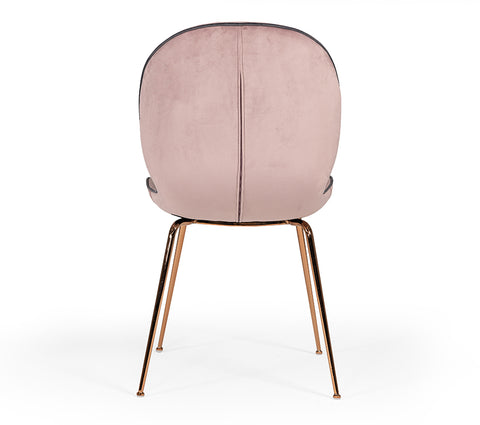 Modrest Wendy Modern Pink Velvet & Rosegold Dining Chair (Set Of 2) Model VGHR3393-PNK
