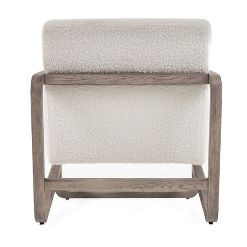 Modrest Wilber Modern Off White Fabric & Grey Wood Accent Chair Model VGVC-S2305A-WHT