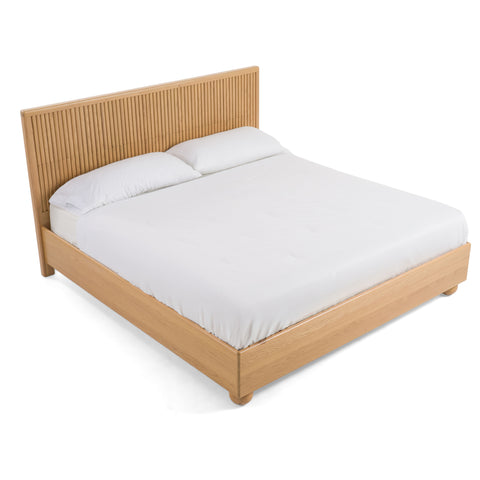 Modrest Winters Modern Natural Oak Bed Model VGWD-EMI-QB-KBUS-BED
