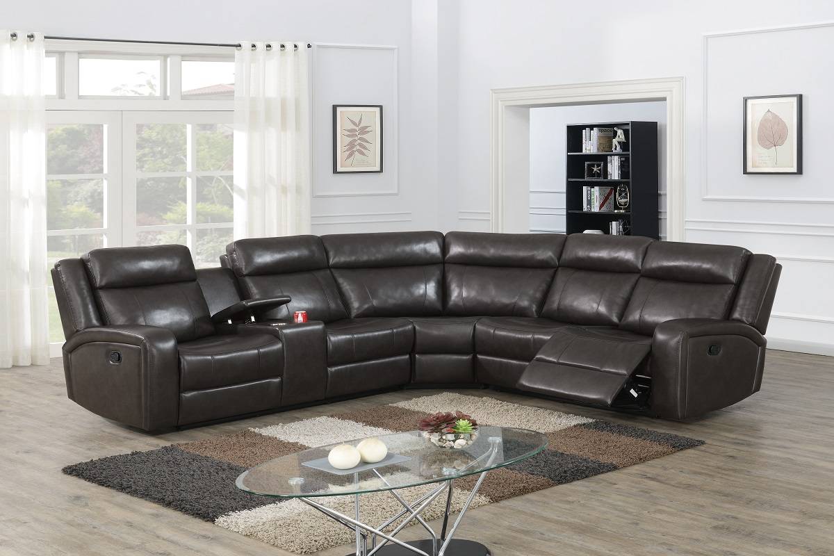 3 Piece Manual Reclining Sectional Model F8760 By Poundex Furniture