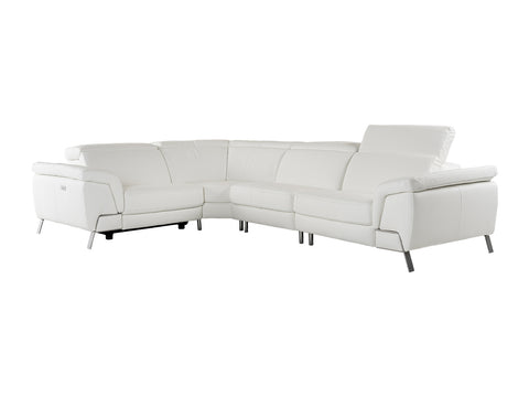 Lamod Italia Mini Wonder Italian Modern White Leather Sectional Sofa With Recliners Model VGDTWONDER-WHT-SECT