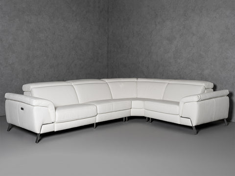 Lamod Italia Mini Wonder Italian Modern White Leather Sectional Sofa With Recliners Model VGDTWONDER-WHT-SECT