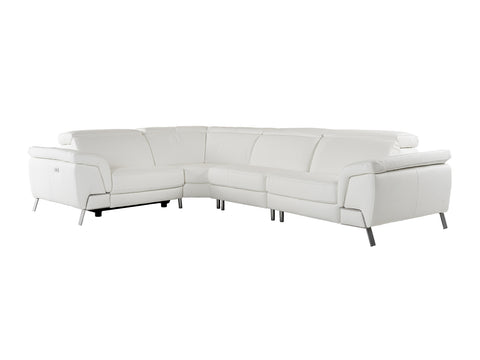 Lamod Italia Mini Wonder Italian Modern White Leather Sectional Sofa With Recliners Model VGDTWONDER-WHT-SECT