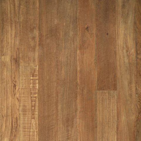 Burke Natural Wood Finish and Black Metal Dining Table