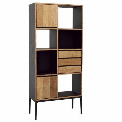 Cabot Natural Wood Finish and Black Bookcase