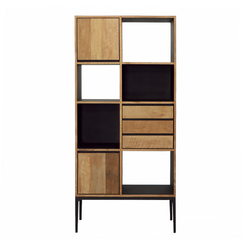 Cabot Natural Wood Finish and Black Bookcase