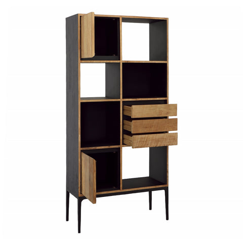Cabot Natural Wood Finish and Black Bookcase