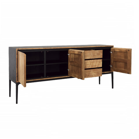 Cabot Natural Wood Finish and Black Sideboard