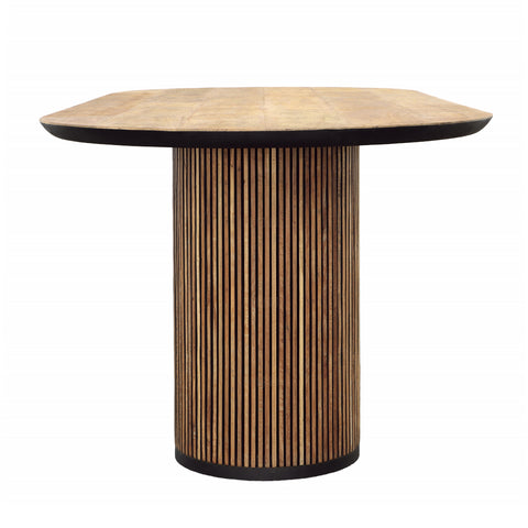 Dabney Natural Wood Wash and Black Dining Table