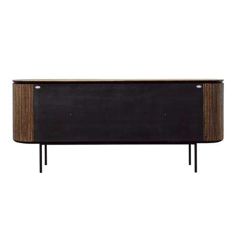 Dabney Natural Wood Wash and Black Sideboard