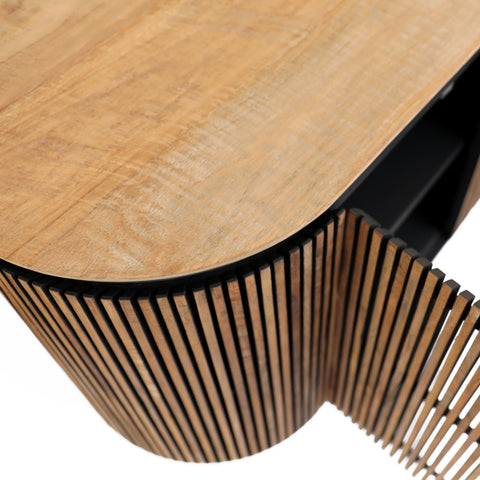 Dabney Natural Wood Wash and Black Sideboard