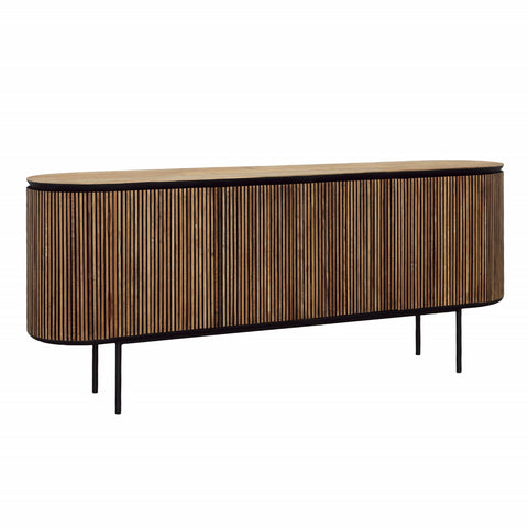 Dabney Natural Wood Wash and Black Sideboard