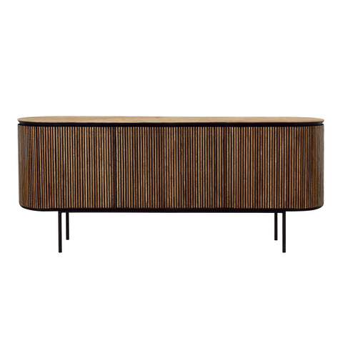 Dabney Natural Wood Wash and Black Sideboard