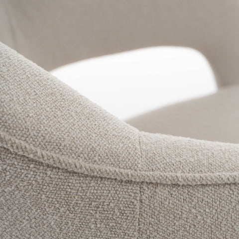 Modrest Worley Modern Beige Fabric & Gold Swivel Accent Chair Model VGRH-RHS-AC-556-BGE